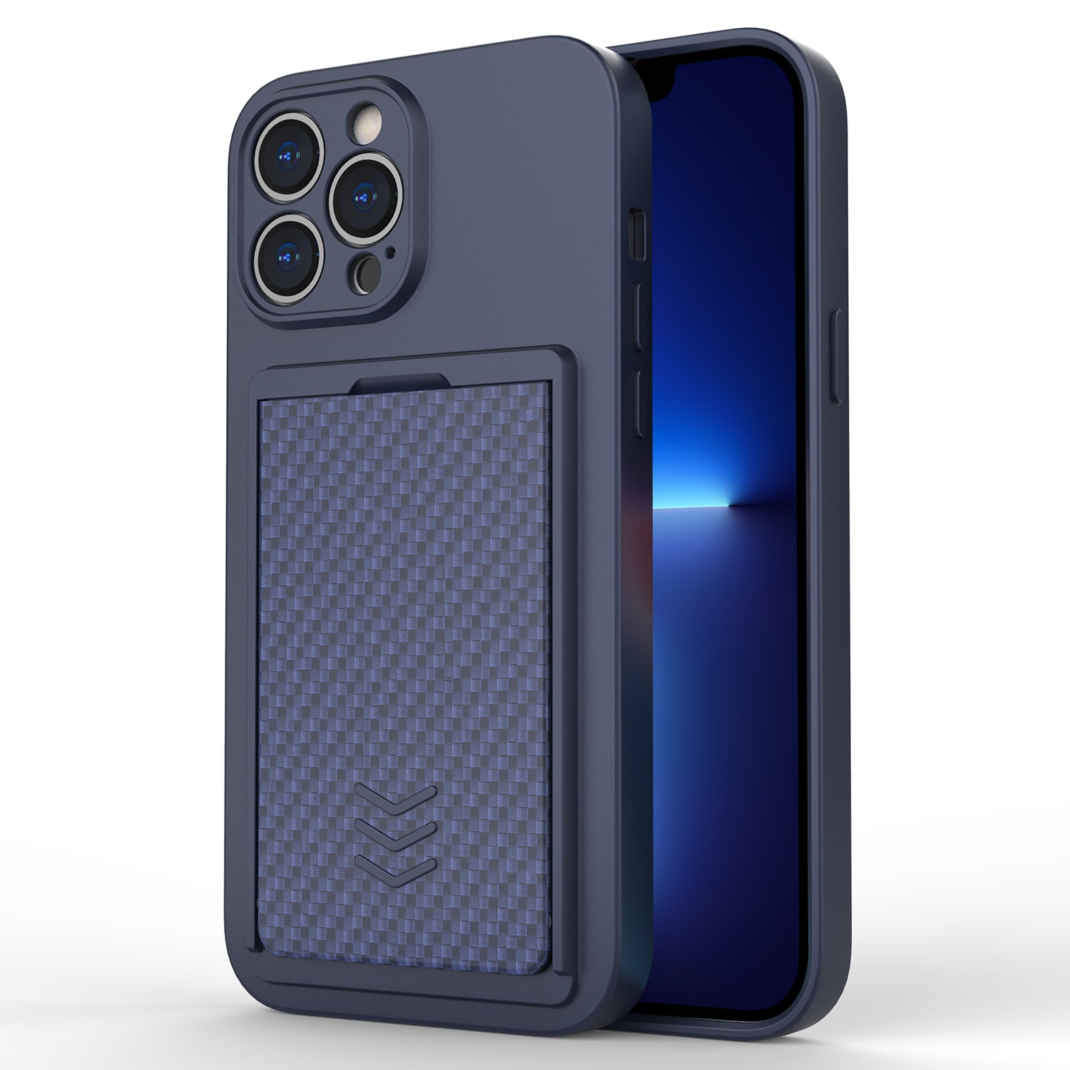 For iPhone 13 Pro Max Shockproof Phone Case TPU Cover with PC Slide Card Holder For iPhone 13 Pro Max Shockproof Phone Case TPU Cover with PC Slide Card Holder